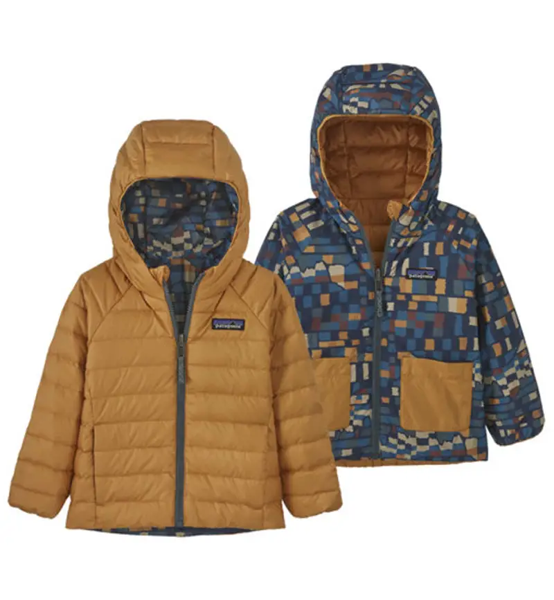 Baby Reversible Down Hoody Jr - giacca piumino - bambino Dark Yellow