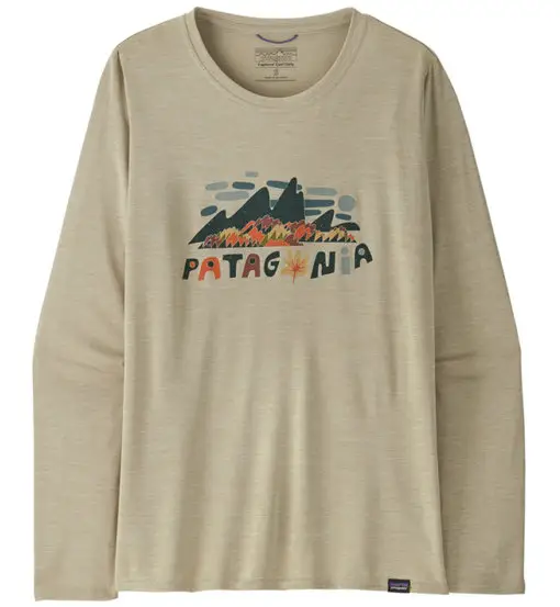 Capilene Cool Daily Graphic - maglia a maniche lunghe - donna Light Brown