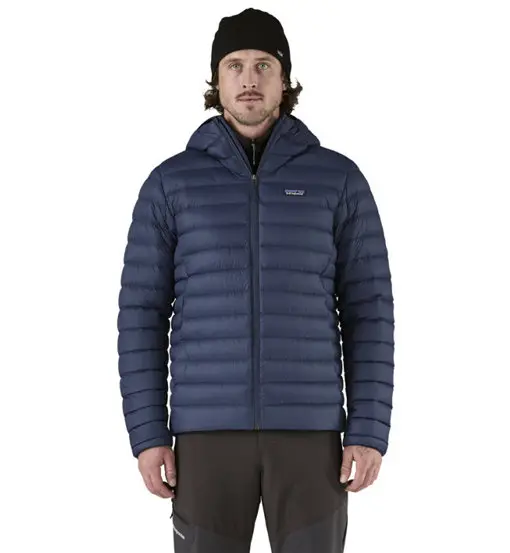 Down Sweater Hoody M - giacca piumino - uomo Blue