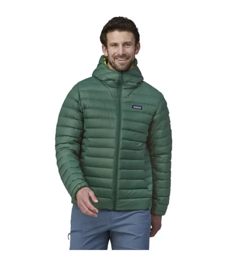 Down Sweater Hoody M - giacca piumino - uomo Green