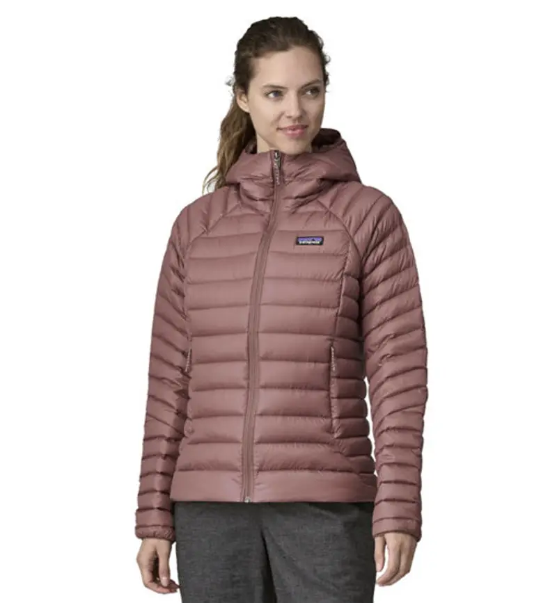 Down Sweater Hoody W - giacca in piuma - donna Bordeaux