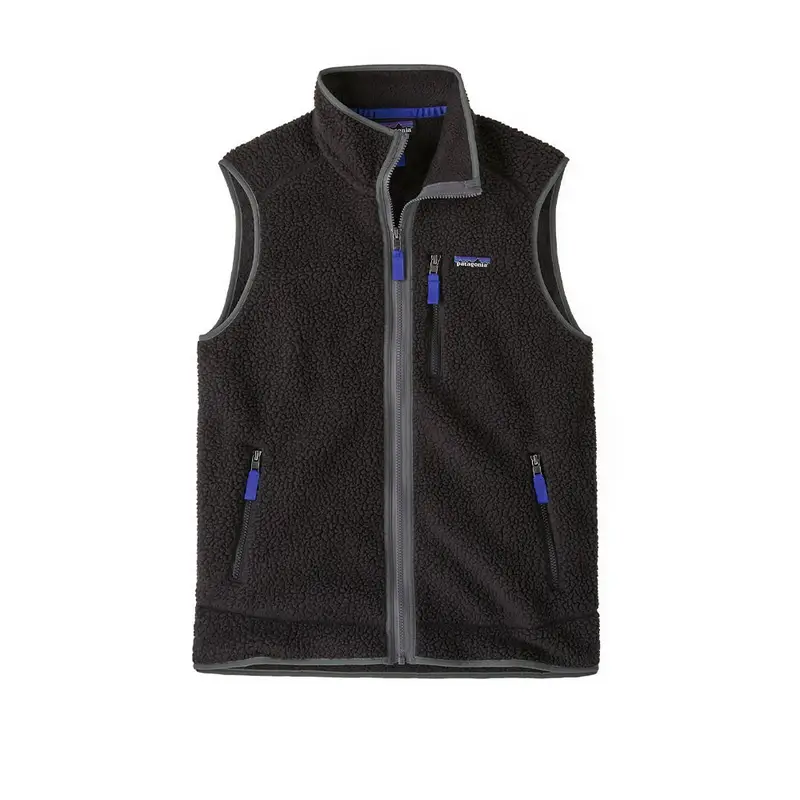 Gilet Trekking Retro Pile Nero Uomo L