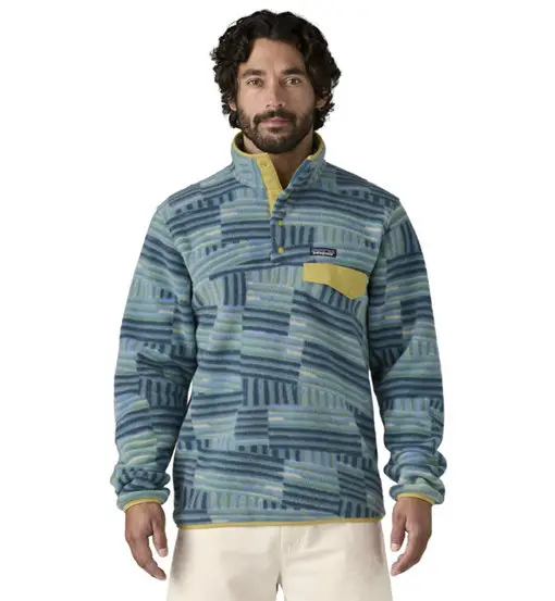 Ms LW Synch Snap-T P/O - felpa in pile - uomo Light Blue