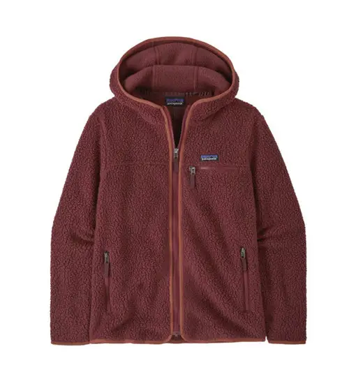 Retro Pile Hoody - giacca in pile con cappuccio - donna Red