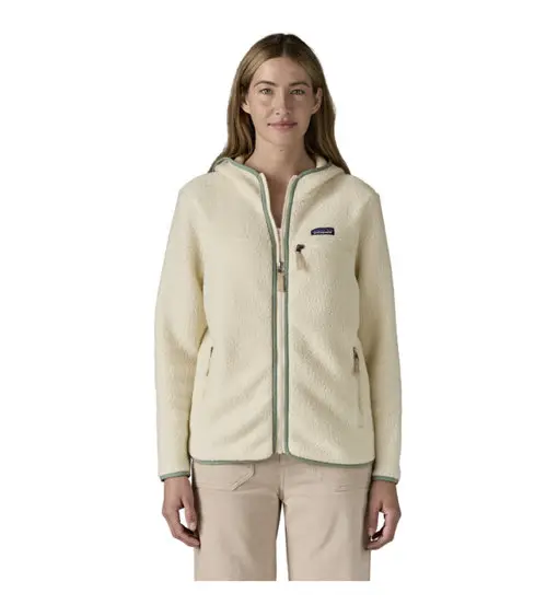 Retro Pile Hoody - giacca in pile con cappuccio - donna White