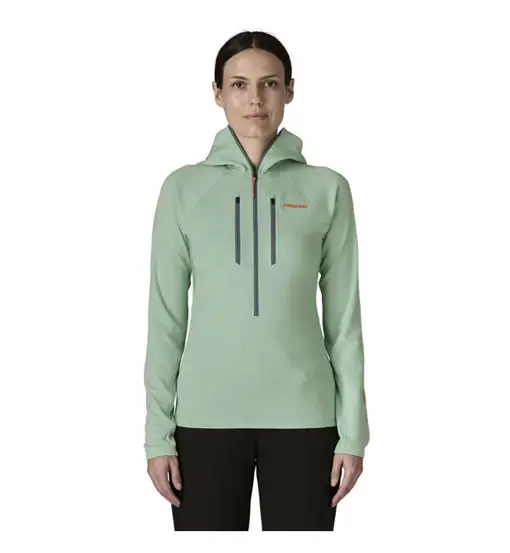 Ws R1 Ultralight Hoody - felpa in pile - donna Green
