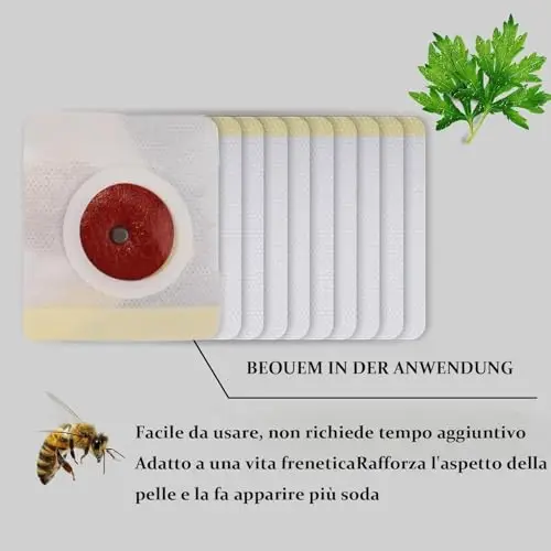 Patch Benessere con Estratti Naturali | 60 Pezzi per Drenaggio e Comfort Fisico, Supporto Silhouette Tonica miniatura 3