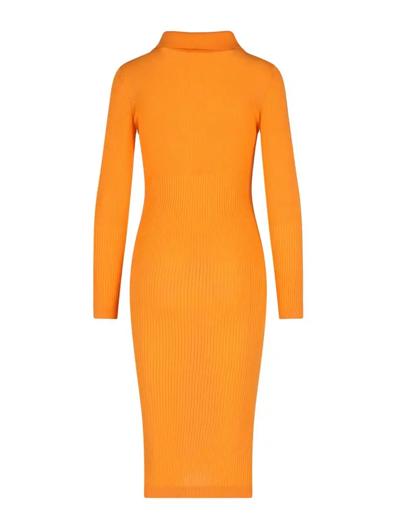 Abito in maglia midi Arancione