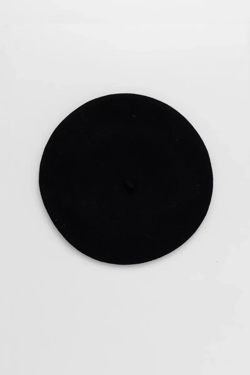 berretto basco in lana colore nero AC1120235 miniatura 3