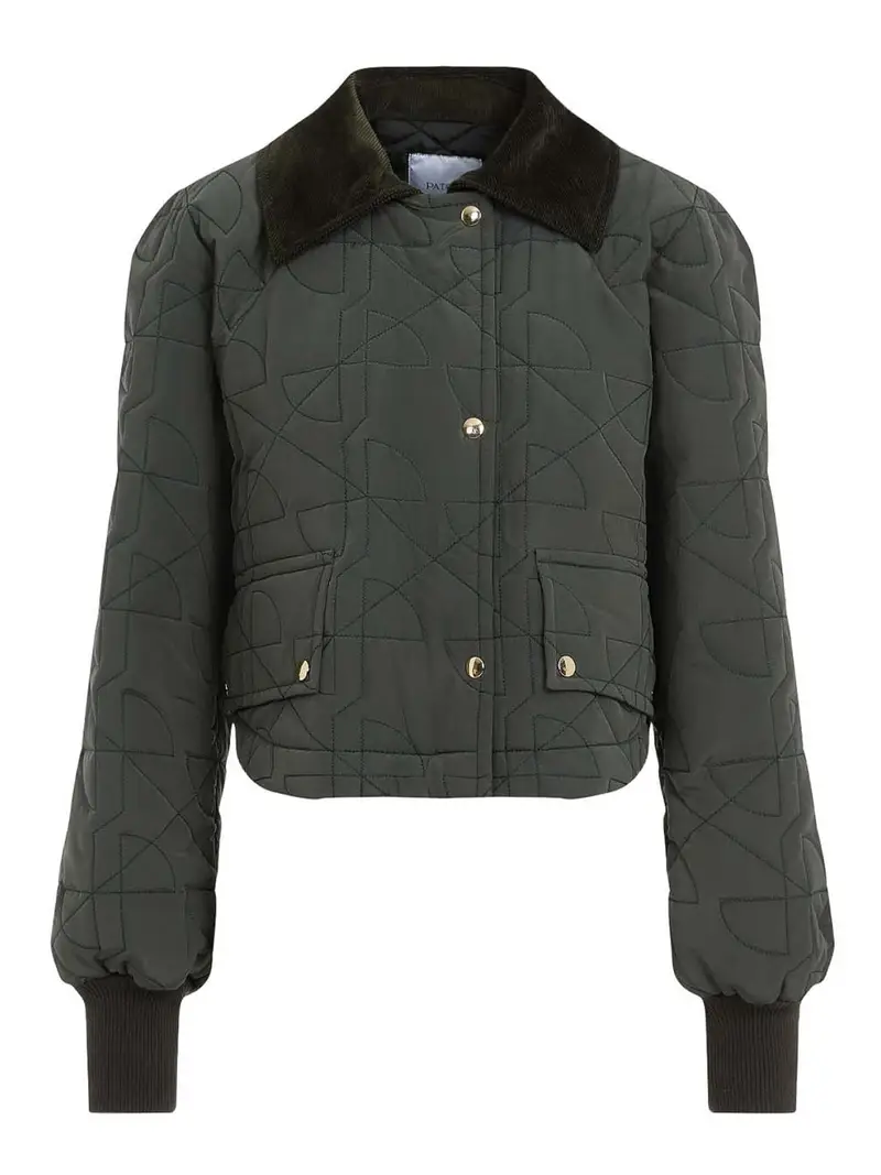 Blouson trapuntato ritagliato Verde