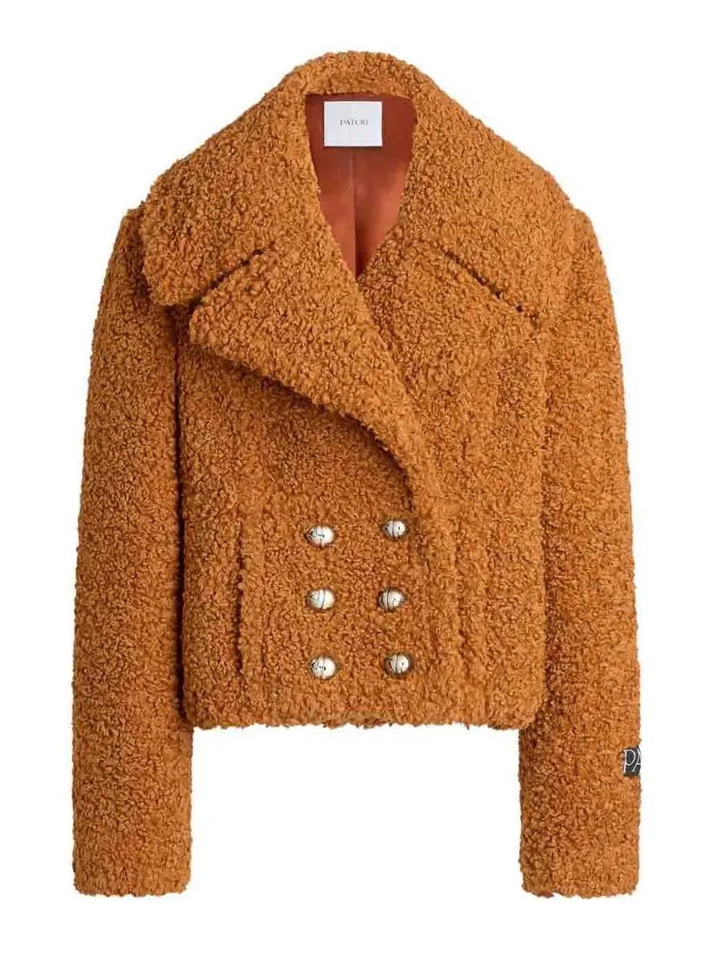 Cappotto Cropped Doppiopetto Arancione