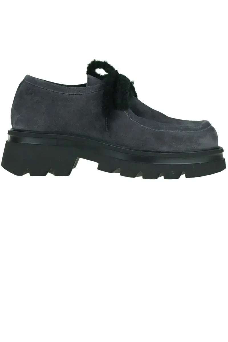 Scarpe Creepers in suede Grigio Antracite