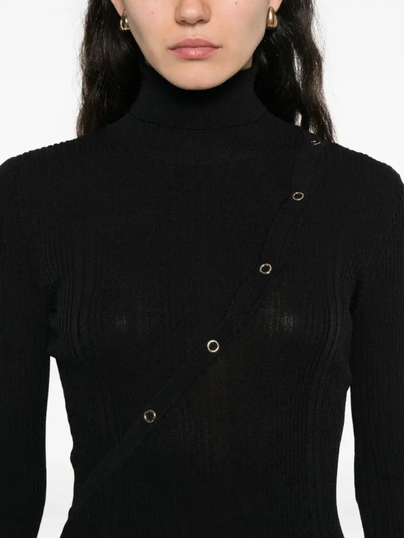 Patrizia Pepe Abito Nero con Maniche Lunghe miniatura 3