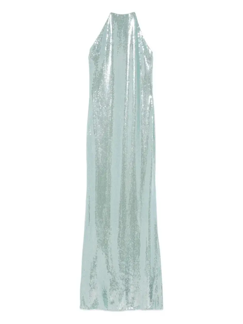 Abito acqua con paillettes e scollo allamericana