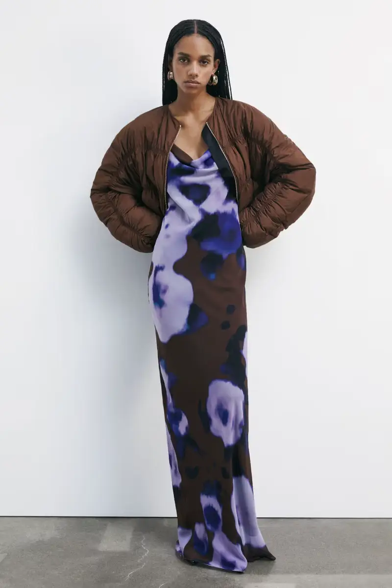 PATRIZIA PEPE Abito lungo in chiffon con spalline sottili