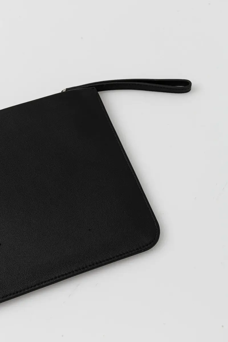 astuccio per trucchi in pelle colore nero 2Q0009 L113 miniatura 2