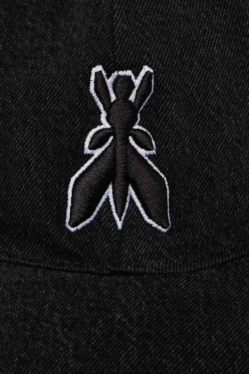 berretto da baseball in cotone colore nero con applicazione 8F1650 D1WZN miniatura 2