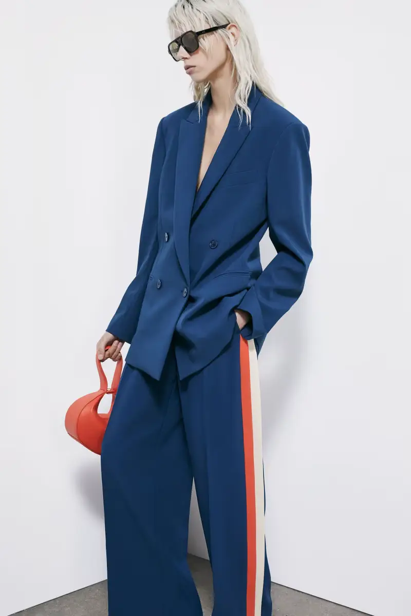 Blazer doppio petto oversize Blu