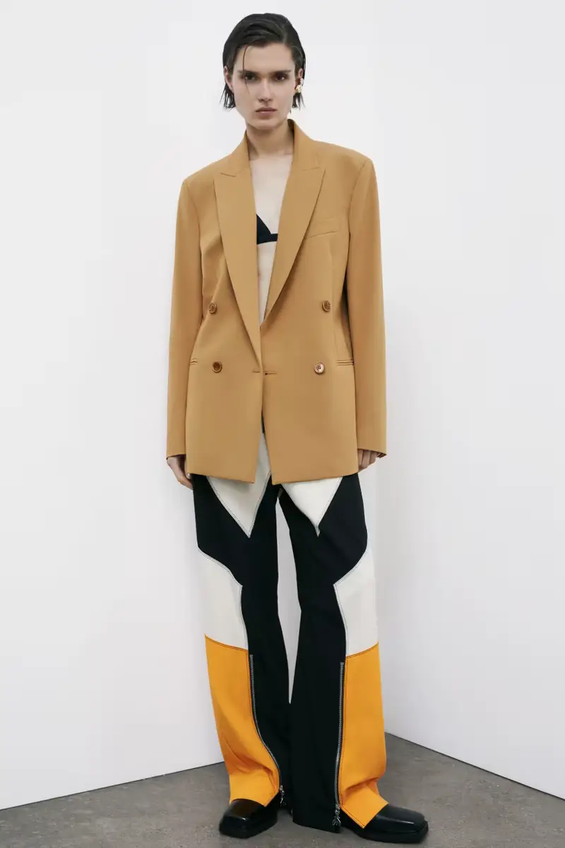 Blazer "ESSENTIAL" oversize doppiopetto Beige