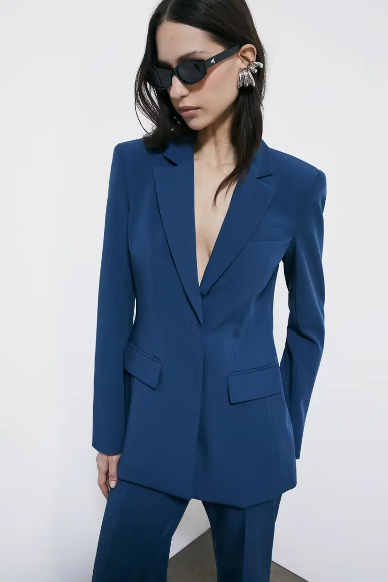 Blazer sartoriale slim Blu