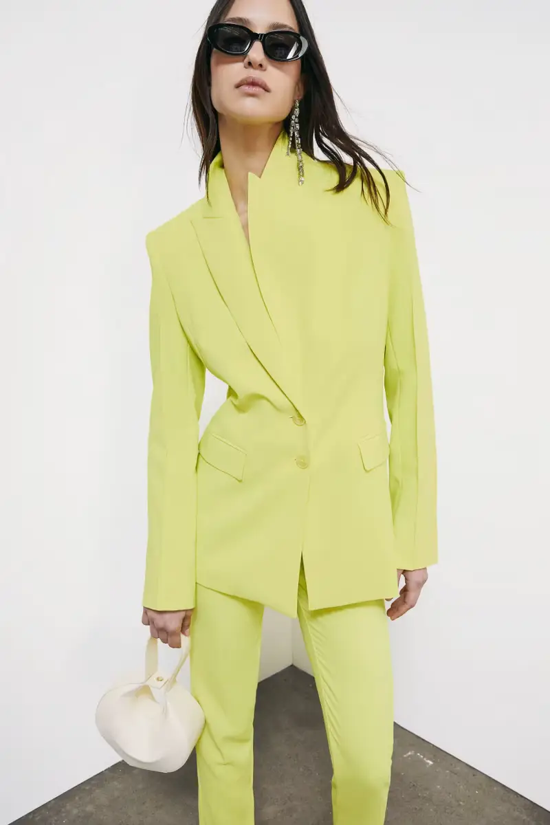 Blazer slim in crêpe Giallo