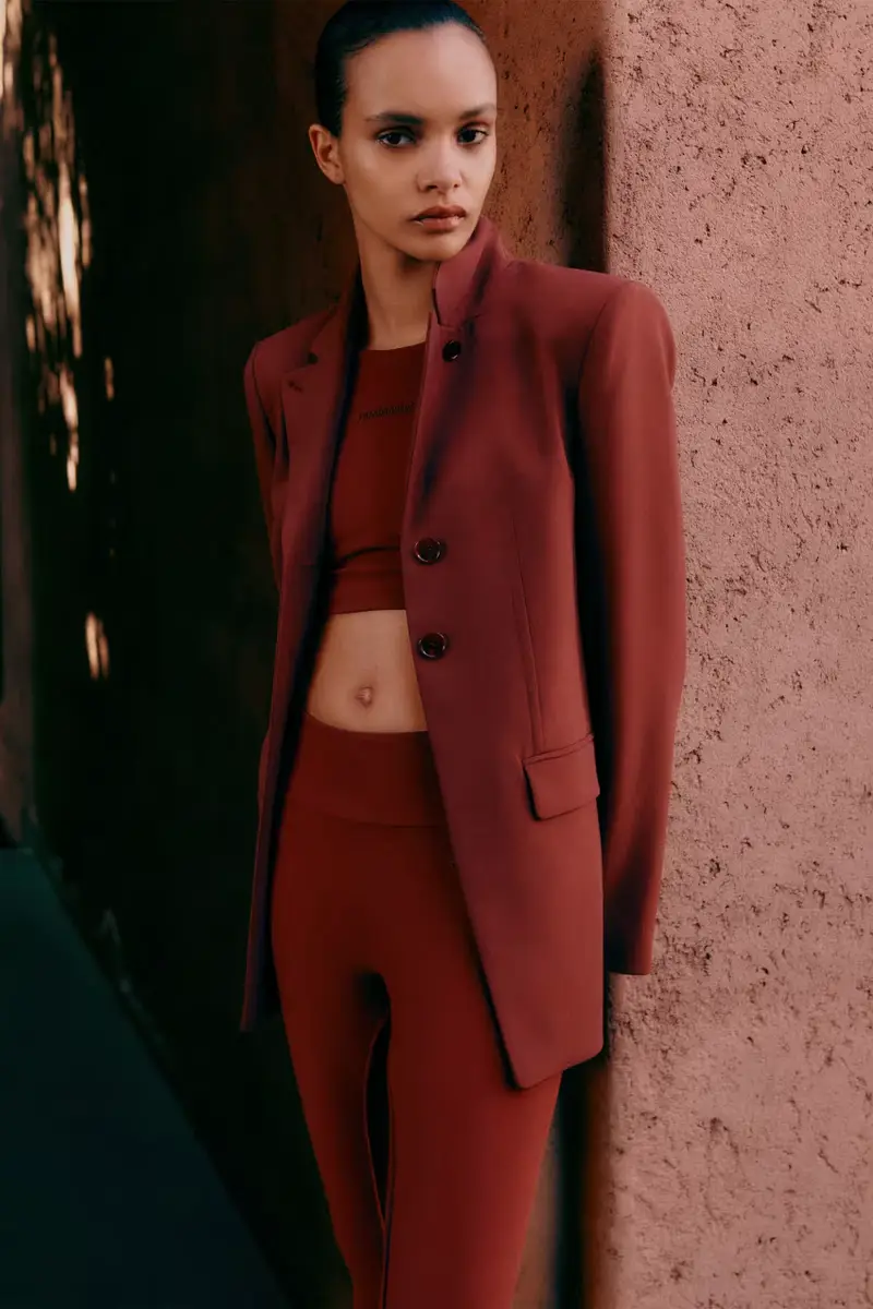 Blazer slim sartoriale Marrone