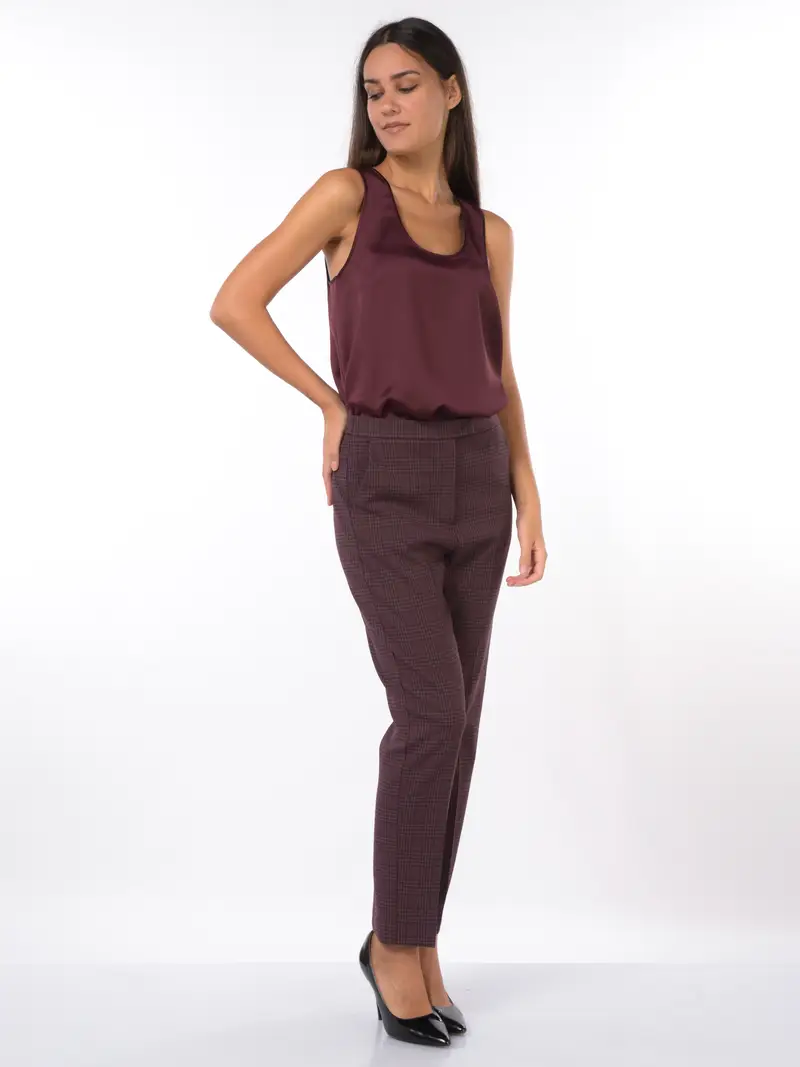 blusa da donna Patrizia Pepe senza maniche in raso Rosso miniatura 2