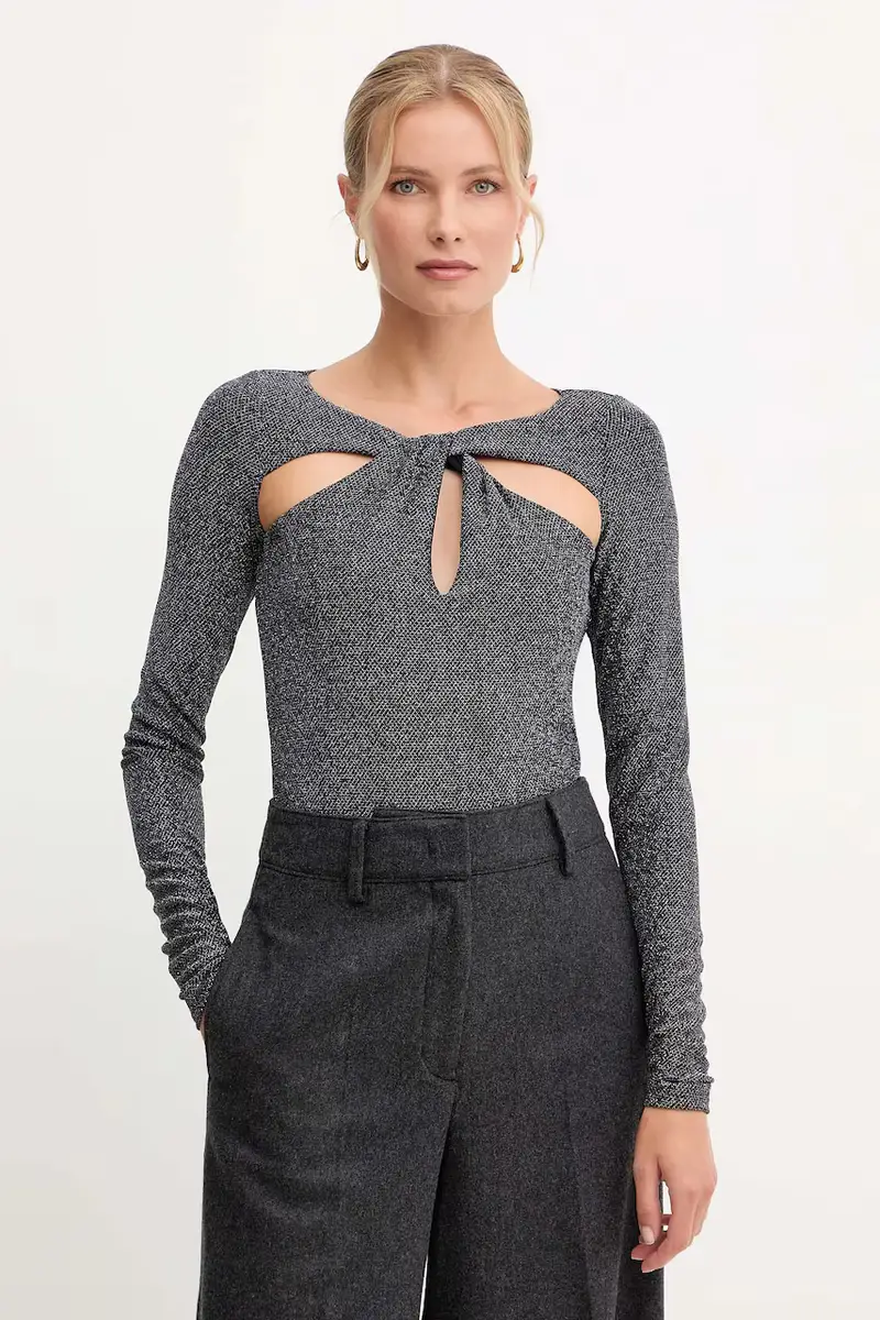 PATRIZIA PEPE Body Donna Argento 3839908