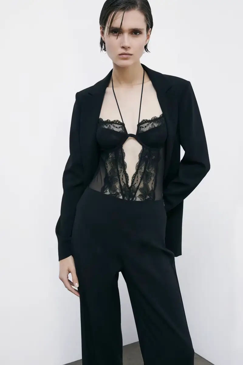 Body in pizzo Nero