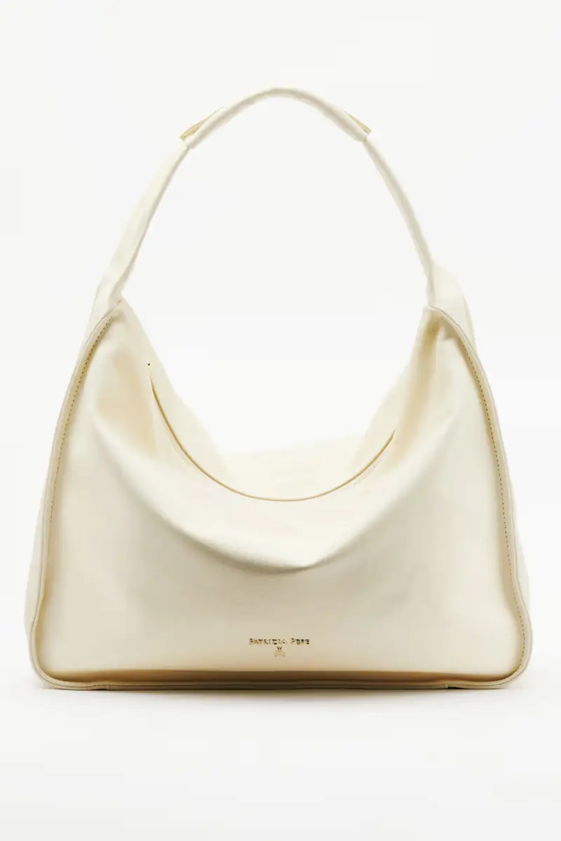 Borsa a spalla Contemporary Hobo grande in pelle Bianco