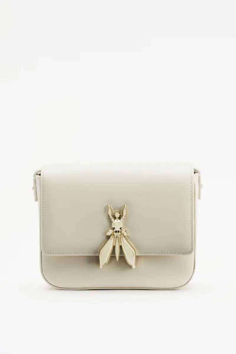 Borsa a spalla Essential Fly in pelle Bianco