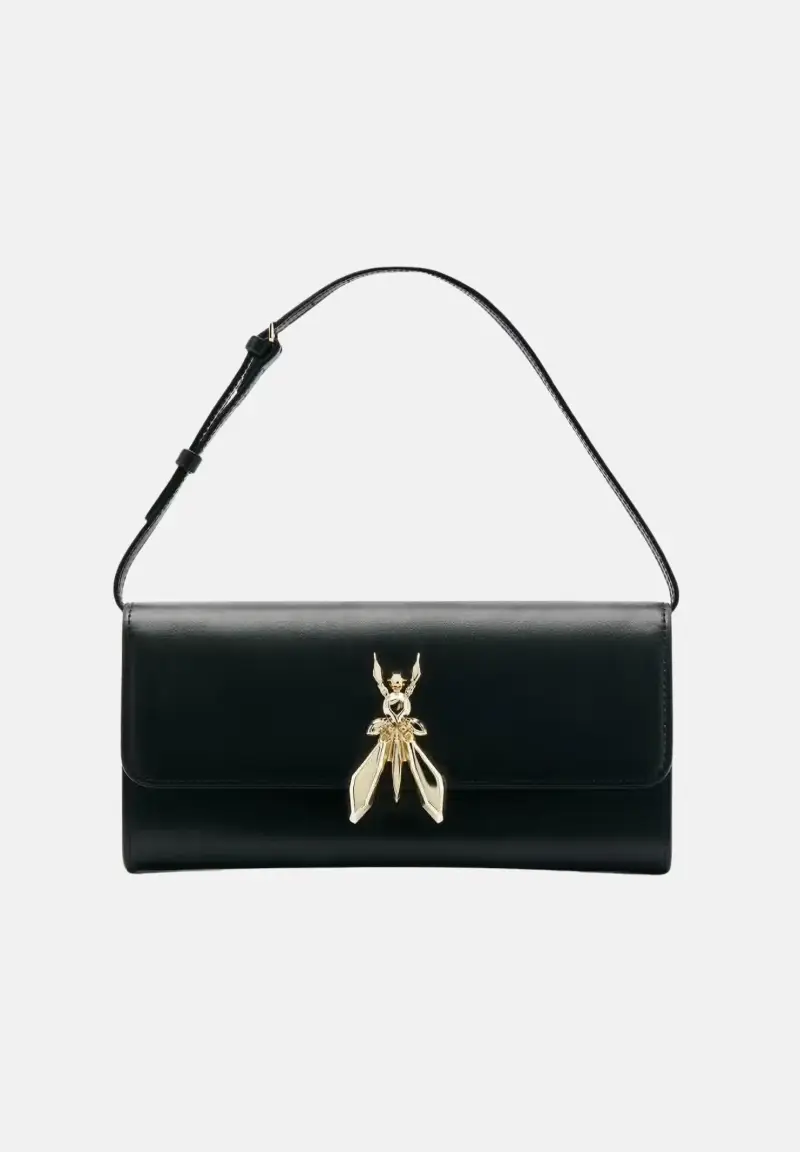 Borsa a spalla Square Essential Fly nera da donna