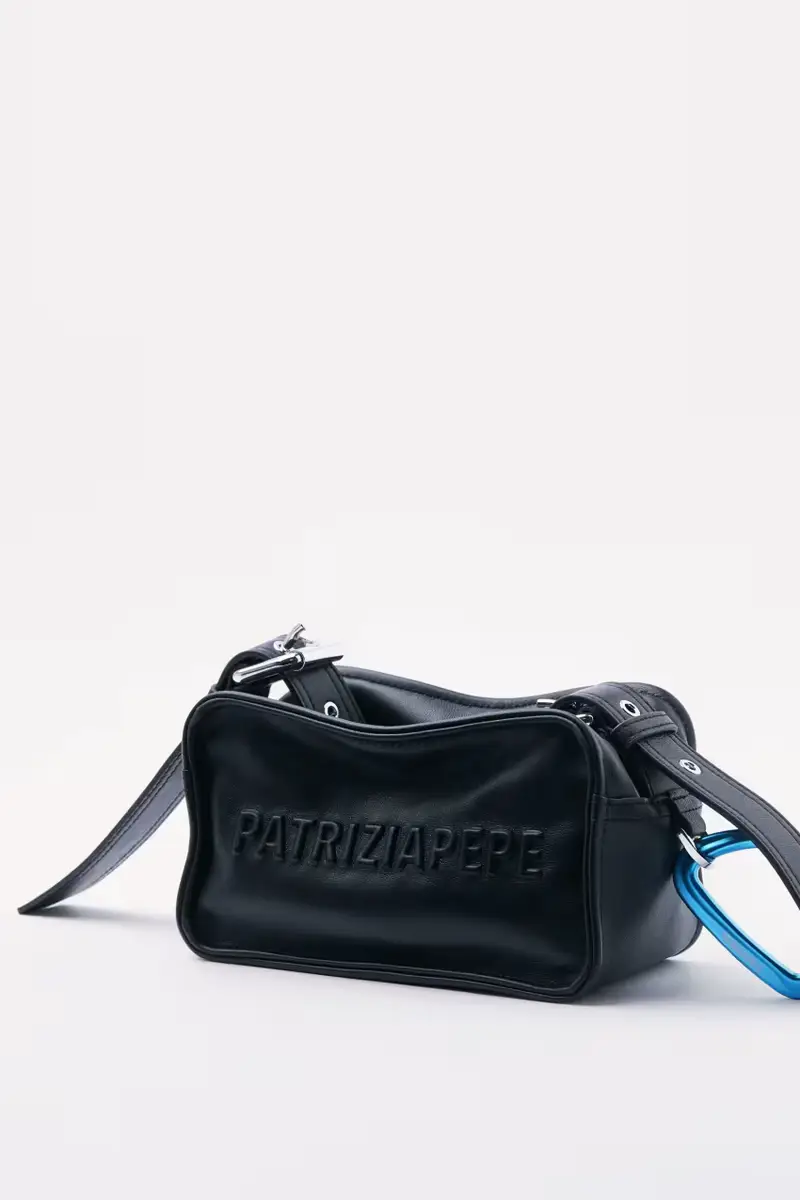 Borsa crossbody (IM)PERFECTION mini in pelle Nero