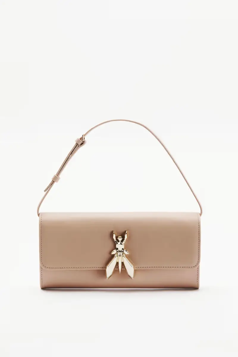 Borsa crossbody Square Essential Fly in pelle Beige