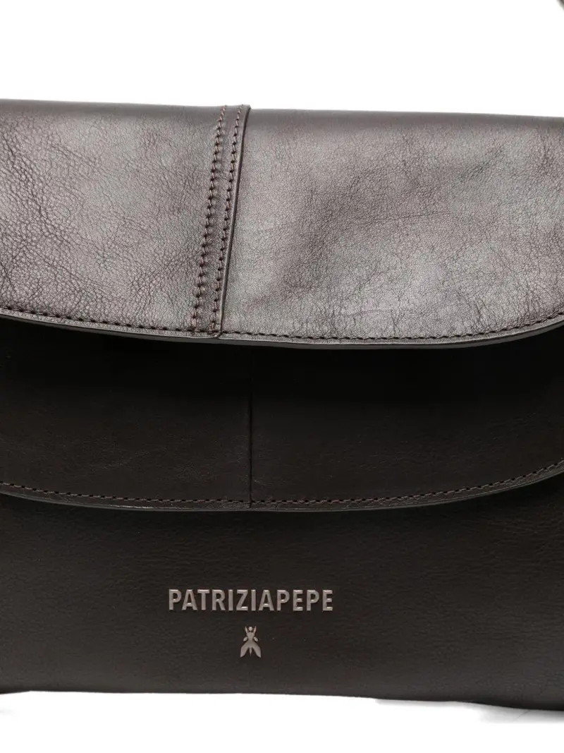 Borsa marrone con catena e zip superiore Moro miniatura 2