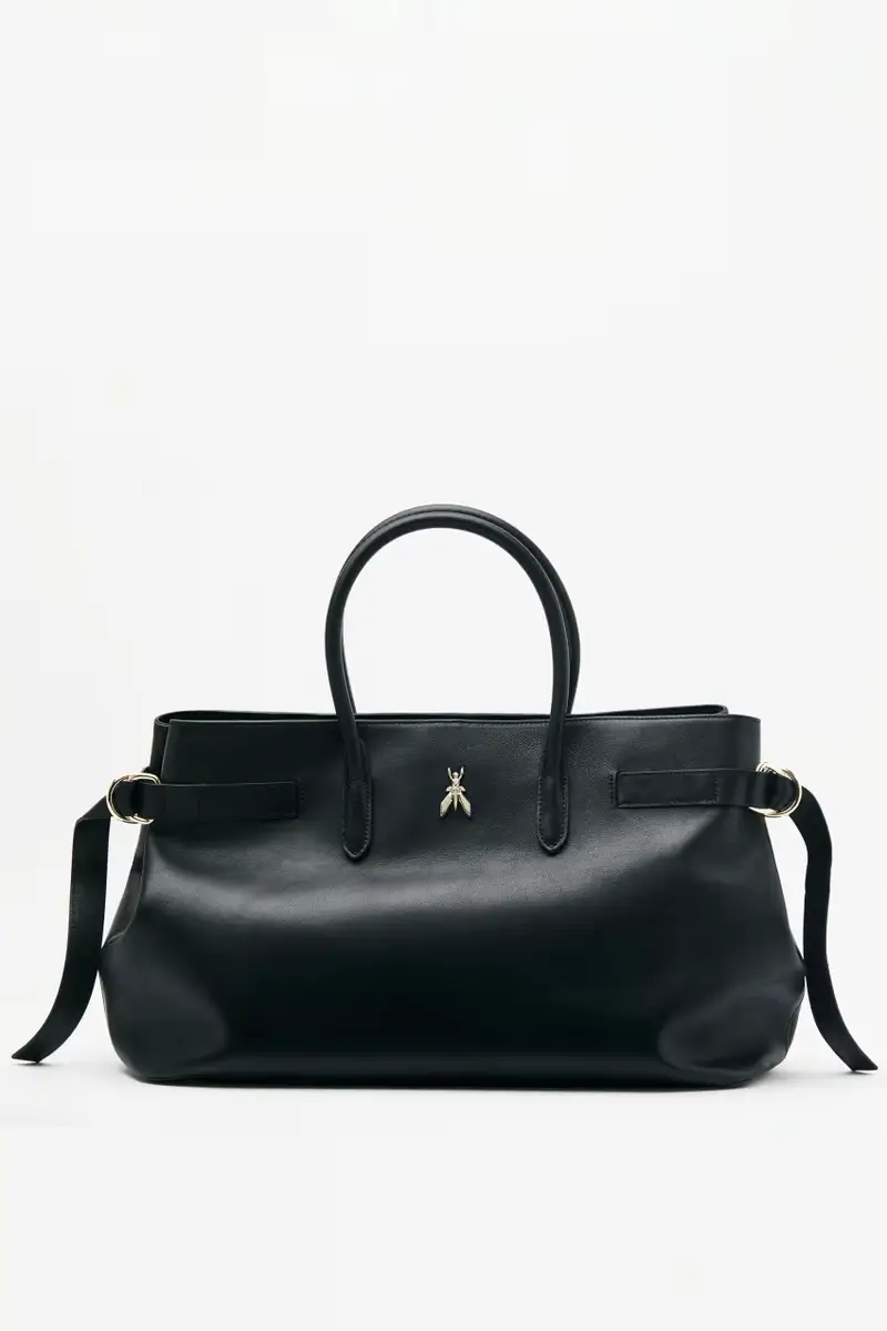 Borsa New Business grande in pelle Nero