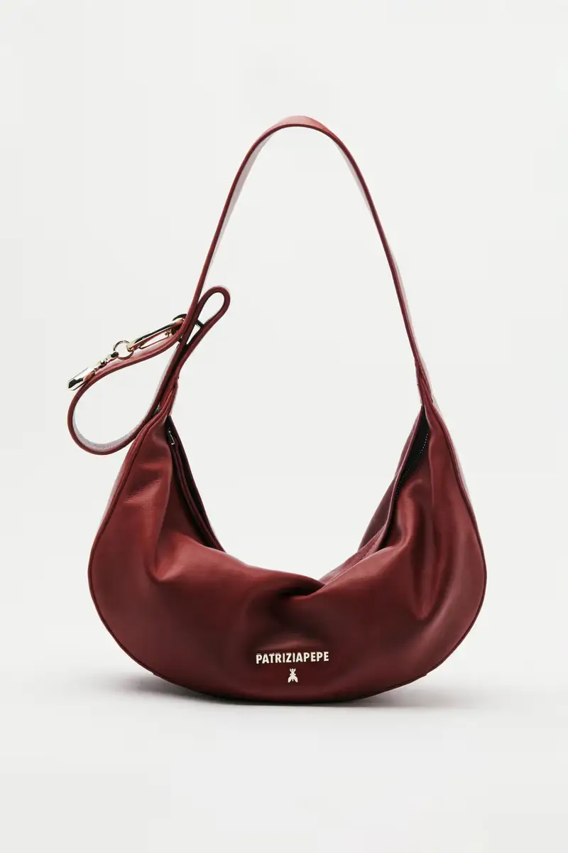 Borsa New Moon media in pelle con tracolla Rosso