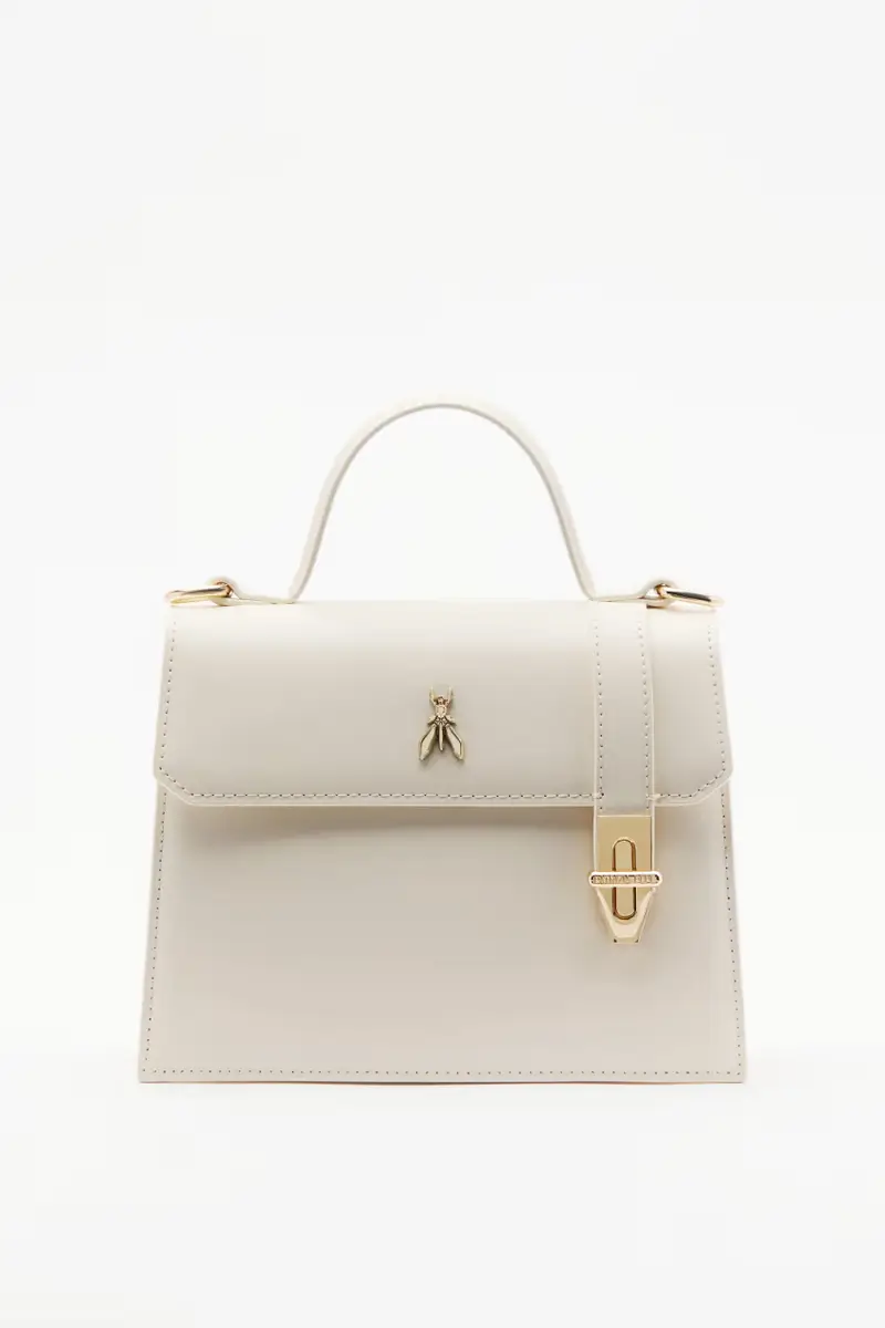Borsa rigida Modern Utility in pelle Bianco