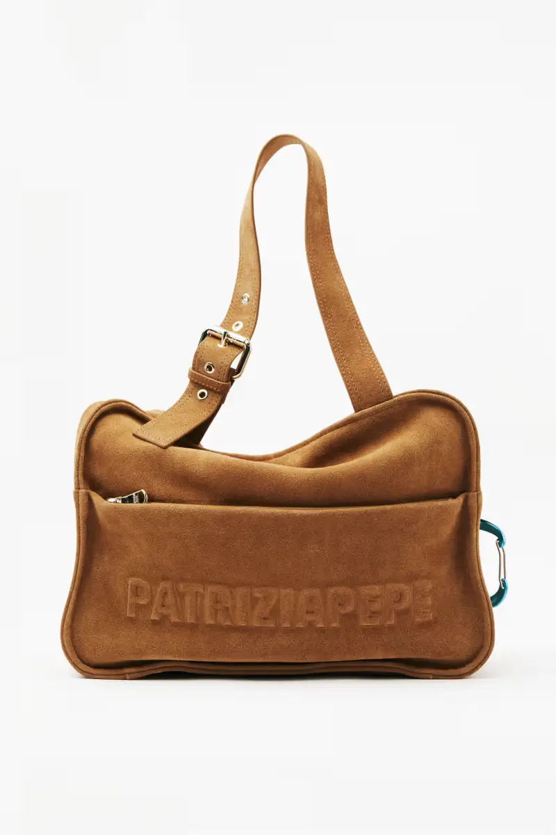 Borsa Shopping (IM)PERFECTION in suede Beige