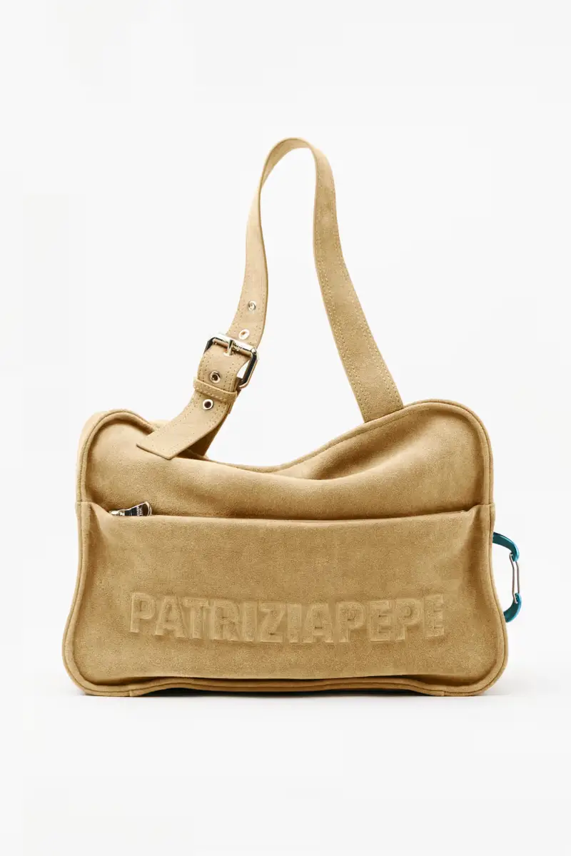 Borsa Shopping (IM)PERFECTION in suede Beige