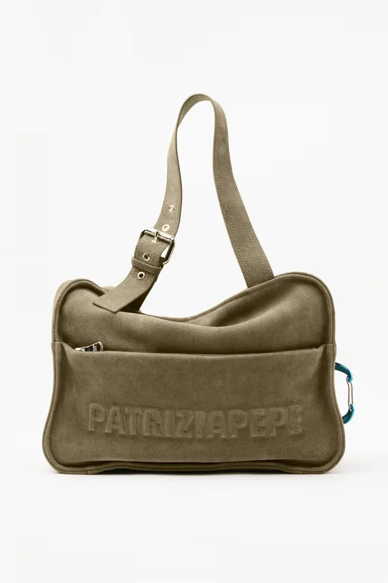 Borsa Shopping (IM)PERFECTION in suede Verde
