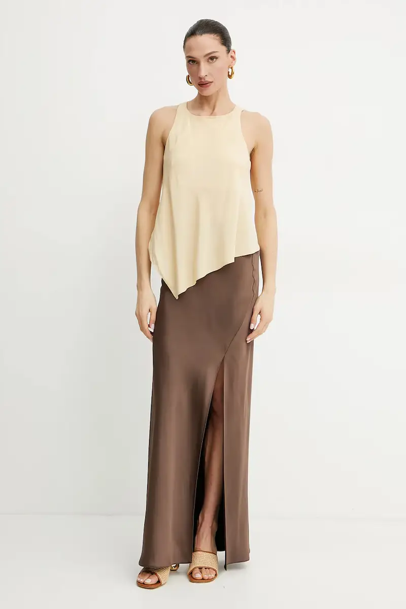 camicetta donna colore beige 2C1609 A057 miniatura 2