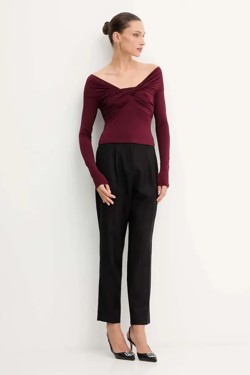 camicetta donna colore granata 2M4477 J333 miniatura 2