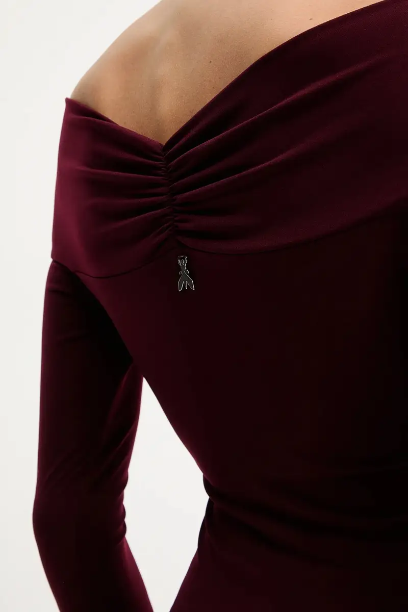 camicetta donna colore granata 2M4477 J333 miniatura 5