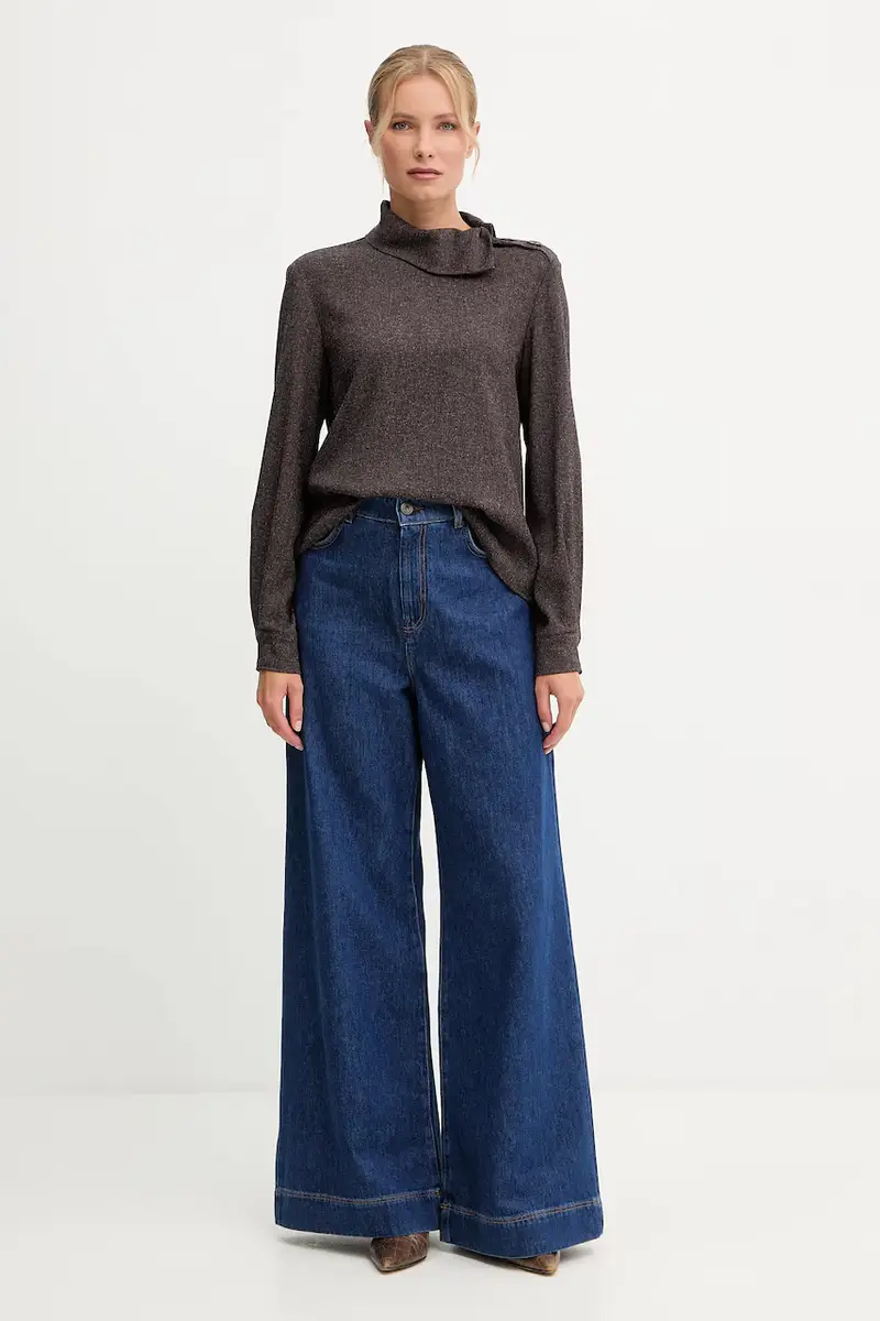 camicetta donna colore marrone 2C1657 A646 miniatura 2