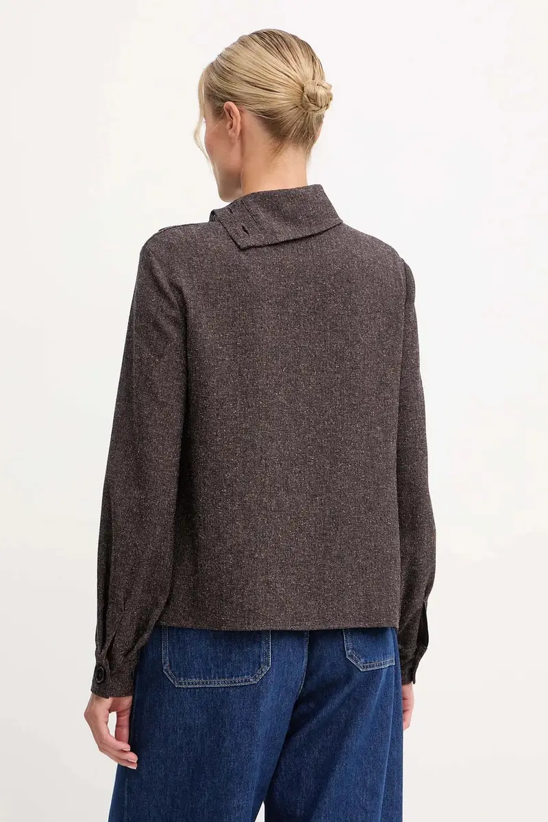 camicetta donna colore marrone 2C1657 A646 miniatura 3