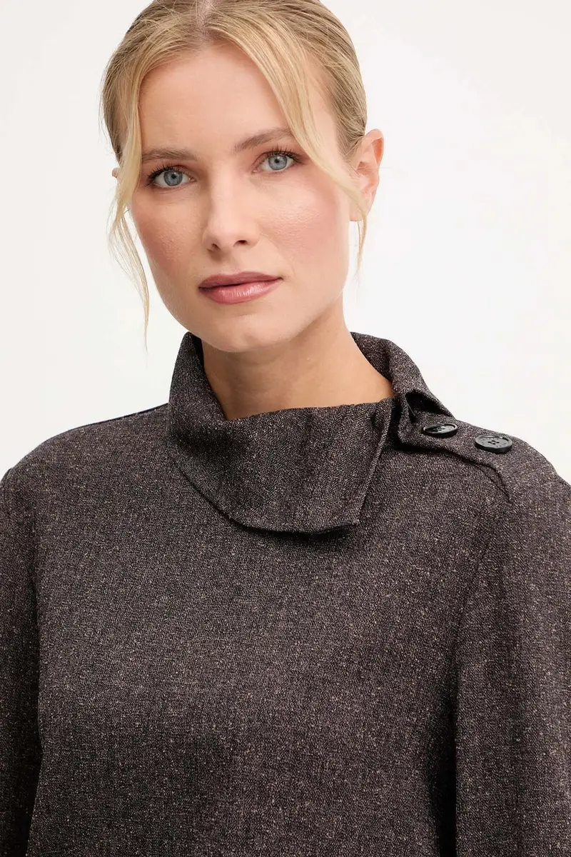 camicetta donna colore marrone 2C1657 A646 miniatura 4