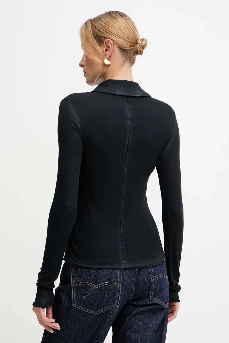 camicetta donna colore nero 8M1723 J327 miniatura 3