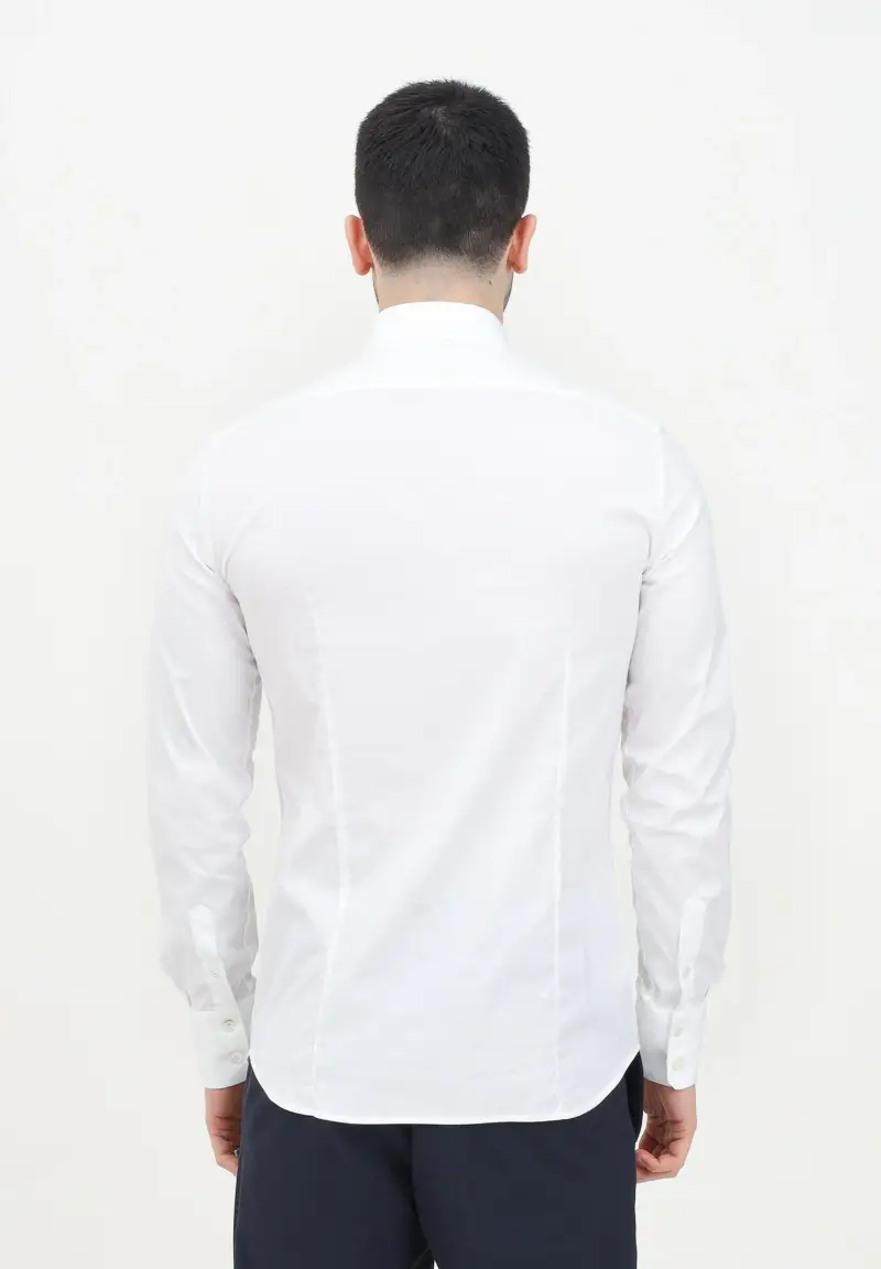 Camicia a manica lunga bianca da uomo miniatura 3