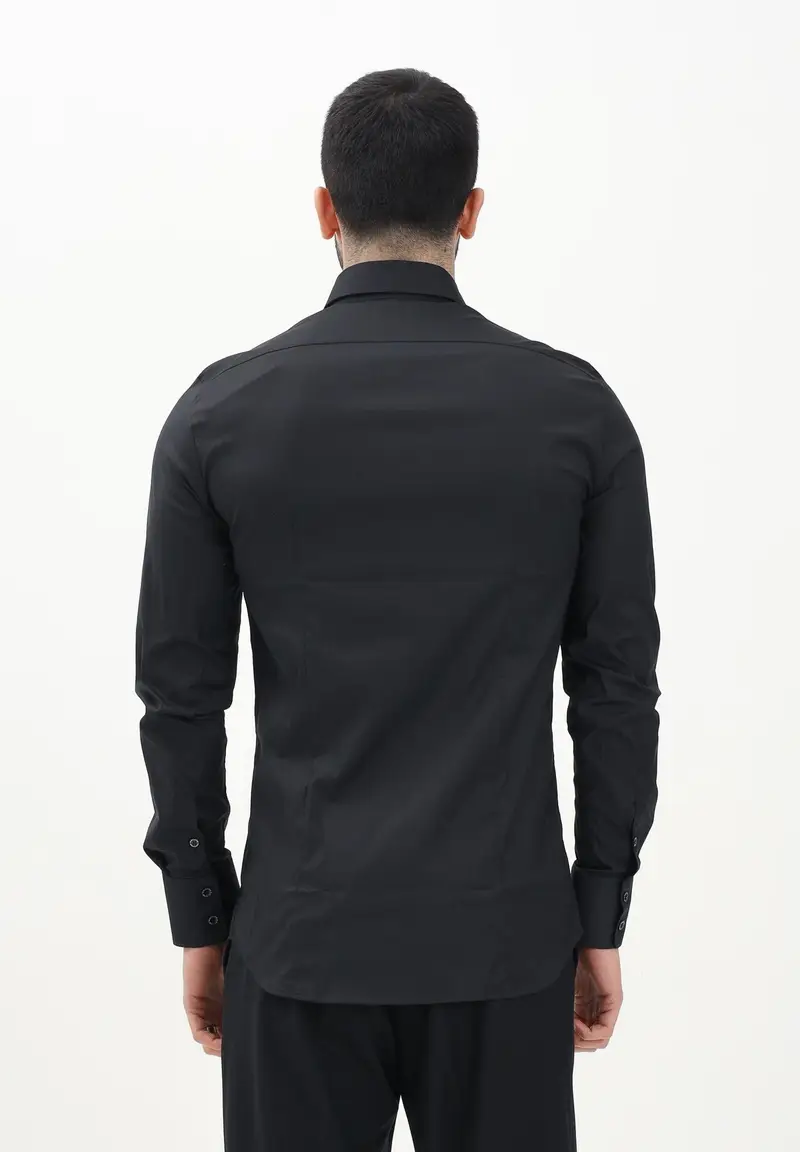 PATRIZIA PEPE Camicia a manica lunga nera da uomo miniatura 2